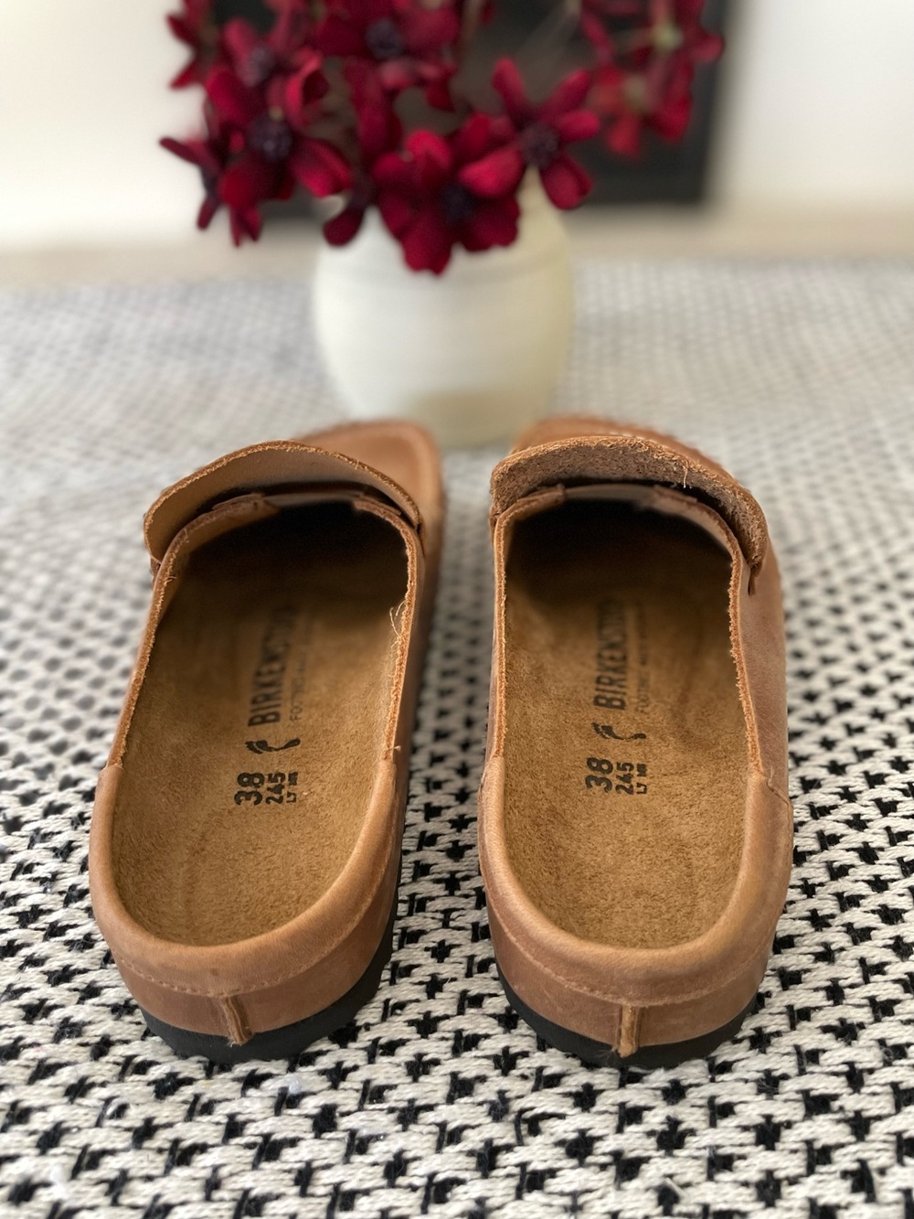 Birkenstock Naples Penny Loafer Mule Brown Leather Size 7 - Picture 3 of 8